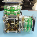 Bottom view of two-axis Spohn and Burkhardt VNSO master switch with wire wound pots.